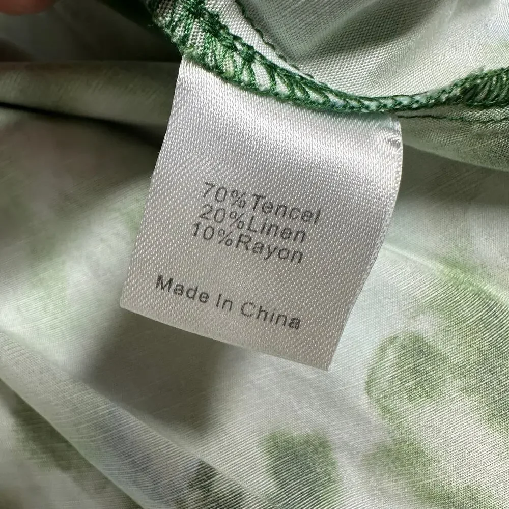 Tuckernuck Dress Womens Medium Green Deep Lagoon Tate Pleated Mini Long Sleeve - Picture 6 of 10